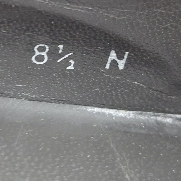 Stuart Weitzman Platform Pumps Size 8 1/2 N Black Velvet Fux Croc 4" Heel - Picture 10 of 11